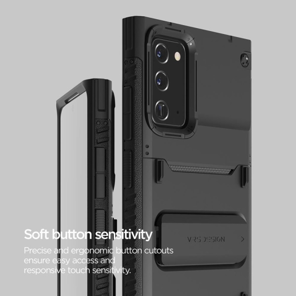 VRS DESIGN Damda QuickStand Cover Galaxy Note 20 - Sort Black
