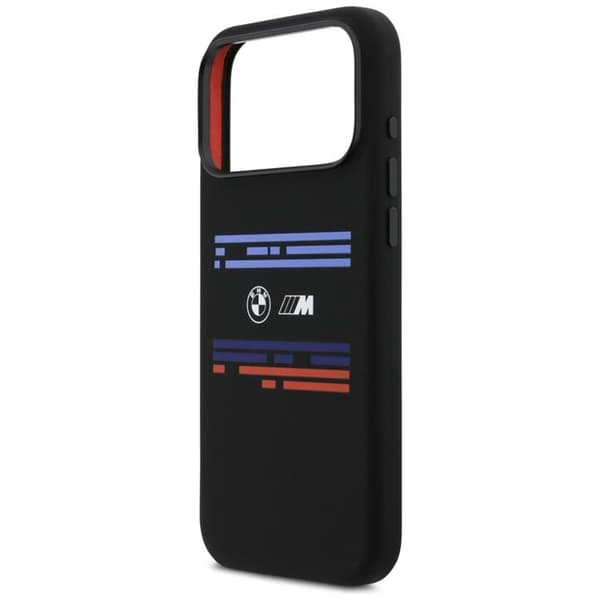 BMW Mobilskal till iPhone 17 Pro Max MagSafe Silikon Horizontal Line Svart