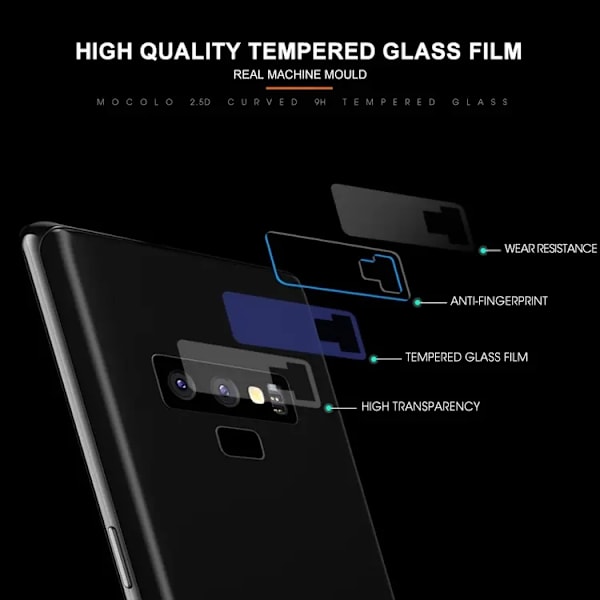 Mocolo Galaxy Note 9 Kameralinsskydd i Härdat Glas