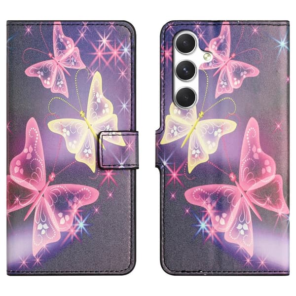 Plånboksfodral för Samsung Galaxy S26 Plus Konstläder Mönster Illusion Butterfly