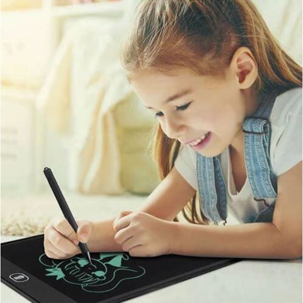 Piirustustaulu lapsille, 8,5" LCD-näyttö - yksivärinen - musta