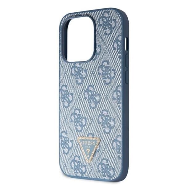 Guess Mobilskal till iPhone 14 Pro Crossbody Metall Logo - Blå Blå