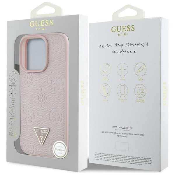 Guess Mobilskal till iPhone 16 Pro MagSafe Hot Stamp Peony Triangle