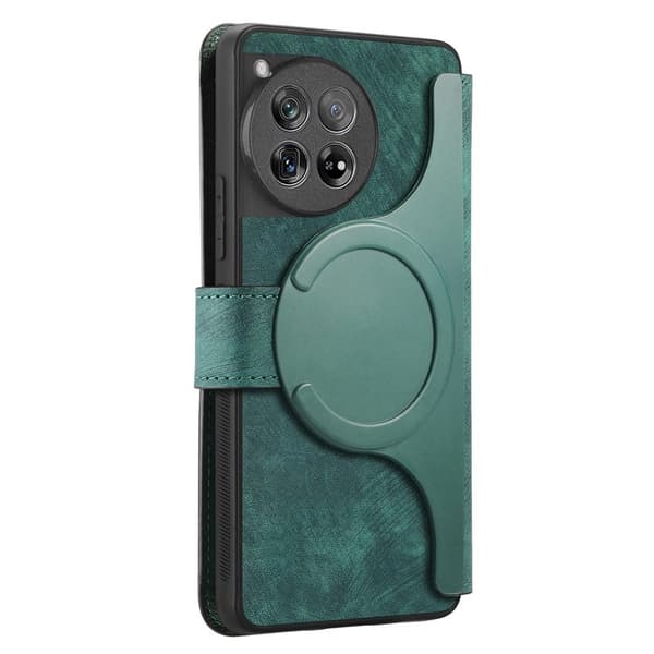 CASENEO OnePlus 13 Plånboksfodral - Avtagbart Plånboksfodral Konstläder - Grön