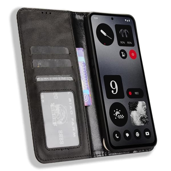 Nothing CMF Phone 1 Plånboksfodral Retro Kickstand - Svart Svart