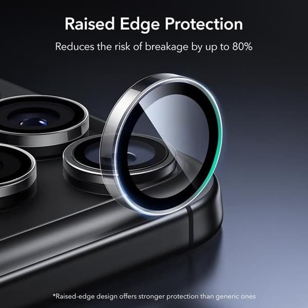 ESR iPhone 17 Pro Max/17 Pro/16 Pro Max/16 Pro Linsskydd Härdat Glas Svart