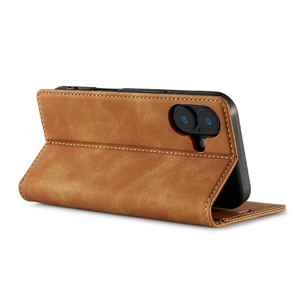 LC.IMEEKE iPhone 17 Plånboksfodral Konstläder- Brun