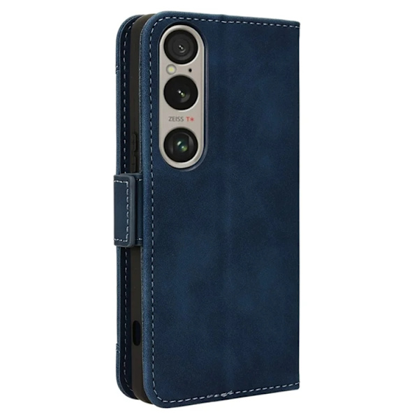 Sony Xperia 1 VI Plånboksfodral Konstläder - Blå Blå