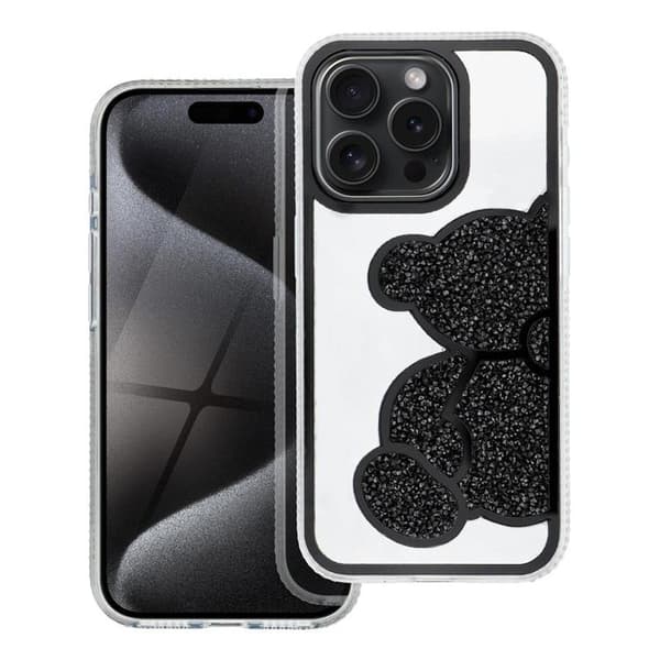 Mobilskal till iPhone 16e Teddy Bear - Svart Svart