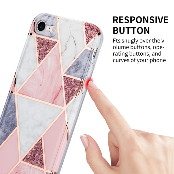 BOOM - Grid cover til iPhone 7/8/SE 2020 - Lilla marmor Apple