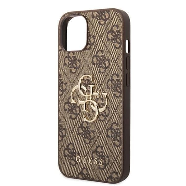 Guess iPhone 15 Mobilskal 4G Big Metal Logo - Brun Brun