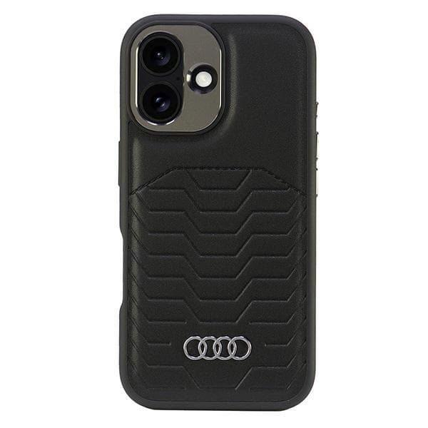 Audi telefontaske til iPhone 16 MagSafe Syntetisk Læder - Sort Black
