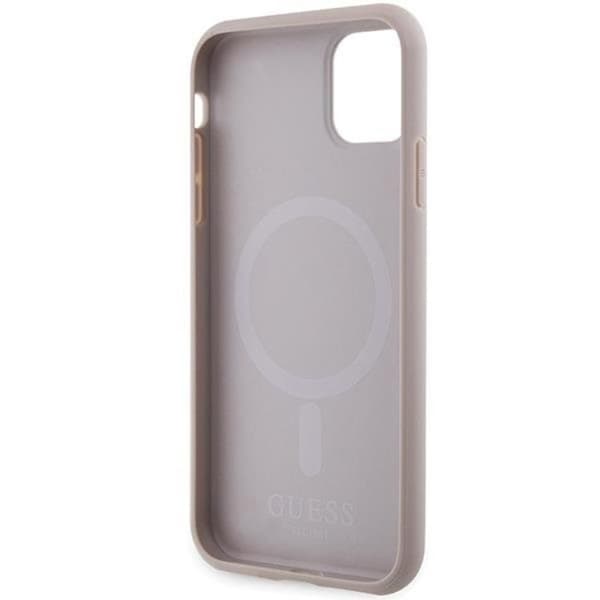 Guess iPhone 11/XR Mobilskal Magsafe Saffiano - Pinkki Rosa