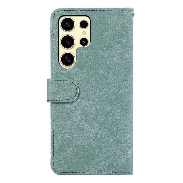 ABEEL Samsung Galaxy S24 Ultra Konstläder Plånboksfodral - Blå