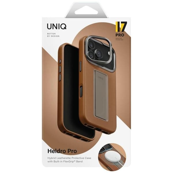 UNIQ telefontaske til iPhone 17 Pro MagSafe Heldro Pro Brun