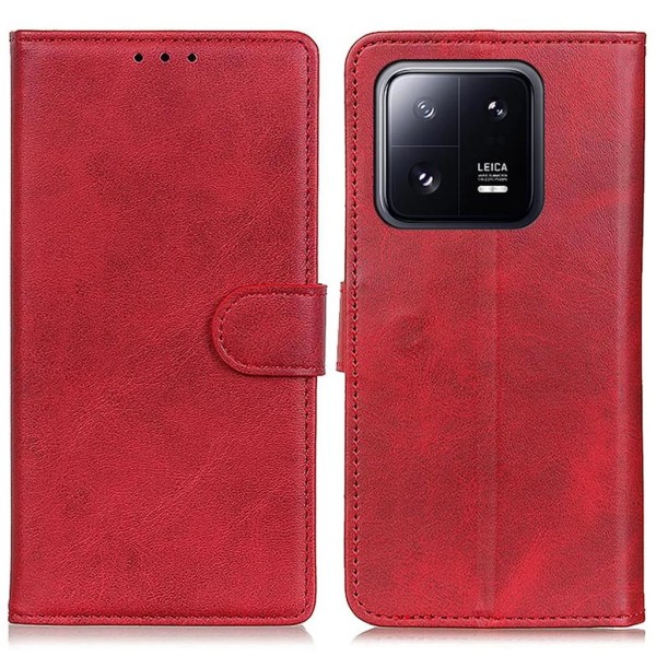 Xiaomi 13 Pro 5G Wallet Case Pehmeä - punainen