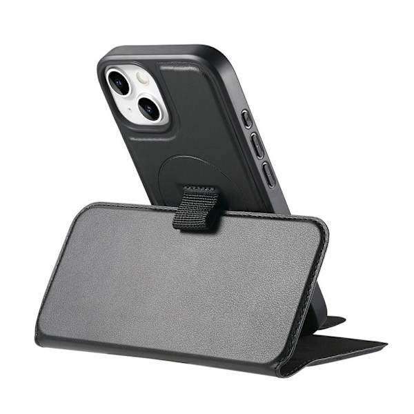 CASENEO iPhone 15 Plånboksfodral RFID Blocking Konstläder - Svart