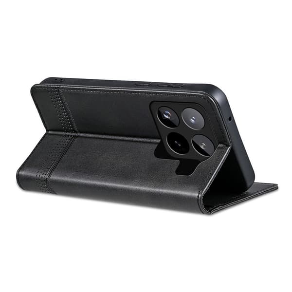 AZNS Xiaomi 15 Pro Plånboksfodral Konstläder - Svart