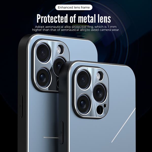 R-JUST RJ-52 Mobilskal till iPhone 15 Pro Aluminium + TPU Blå