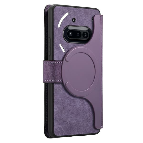 CASENEO För Nothing Phone (3a) Magnetiskt Plånboksfodral Konstläder - Lila