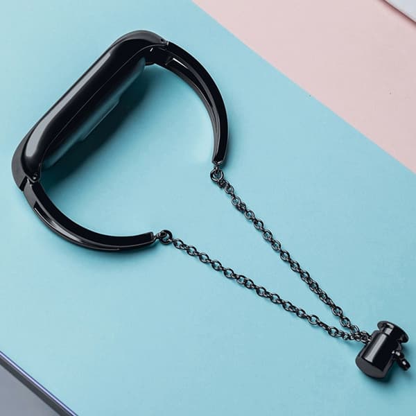 Xiaomi Mi Band 6/5/4/3 Metal Armbånd - Sort Svart