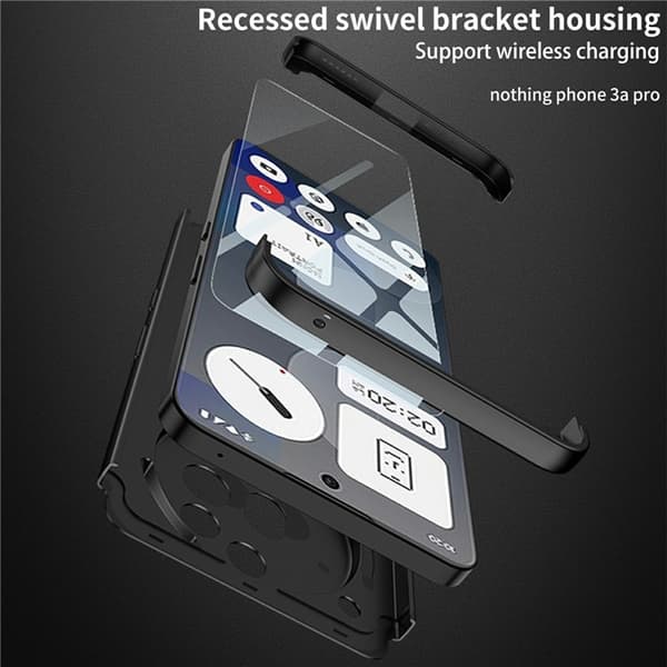 Mobilskal till Nothing Phone (3a) Pro MagSafe Kickstand Shockproof Grå