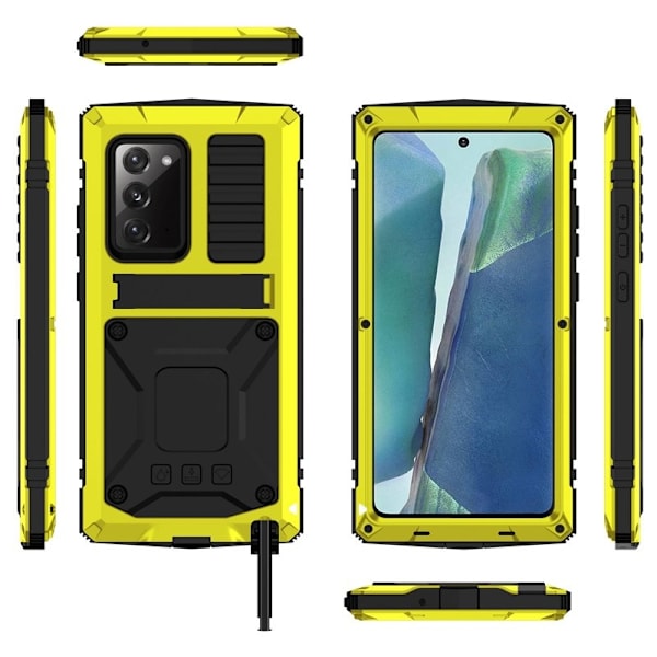 R-JUST Mobilskal till Galaxy Note20 Metall + Silikon + PC Gul
