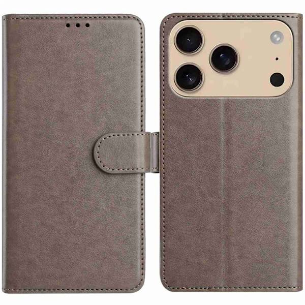iPhone 17 Pro Max Plånboksfodral Folio - Grå Grå