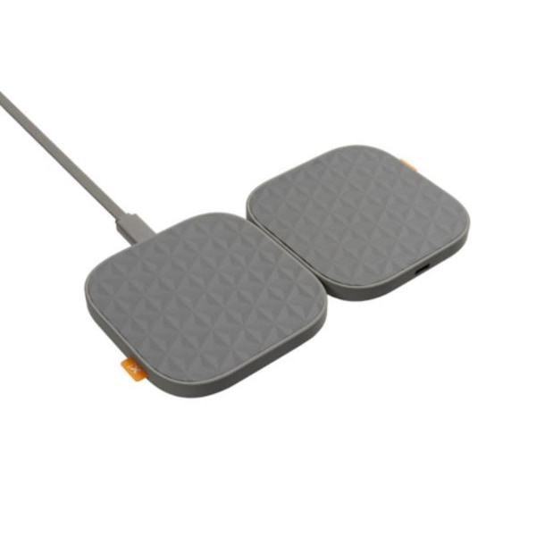 Xtorm Trådlös Qi Snabbladdare Duo 2x15W - Grå Grå