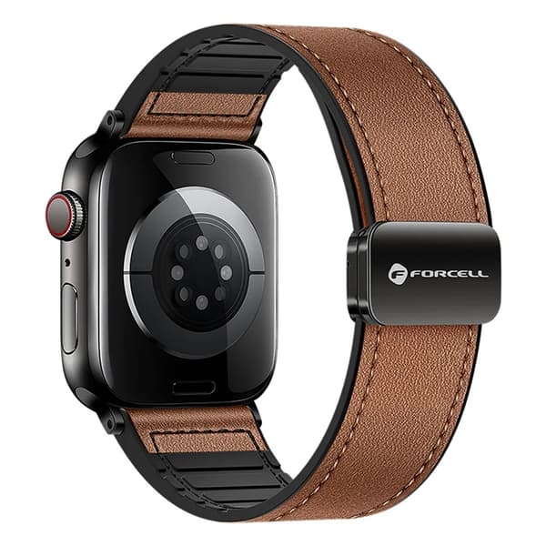 Forcell Apple Watch (38/40/41) Armband Läder - Brun Brun