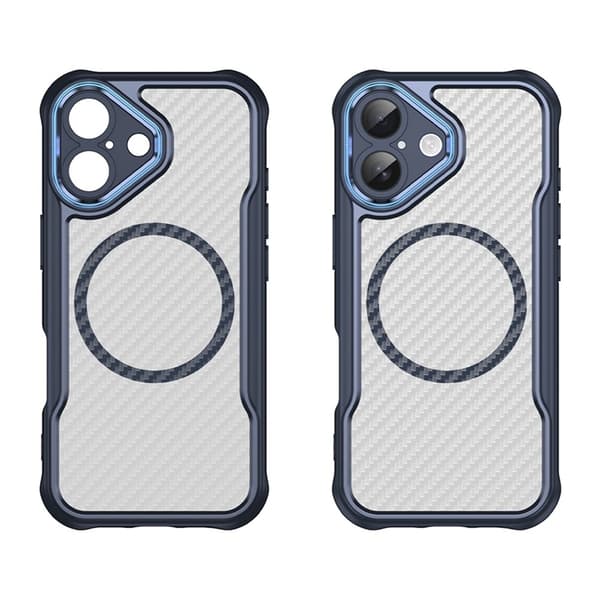 Mobilskal till iPhone 17 MagSafe Carbon Fiber - Blå Blå