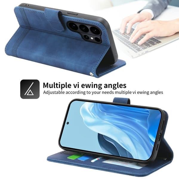DIERFENG Samsung Galaxy S26 Ultra Plånboksfodral Konstläder - Blå
