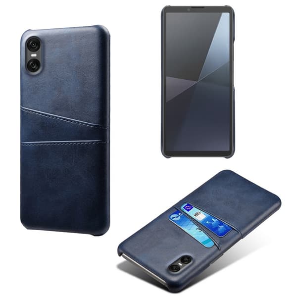 Mobilskal till Sony Xperia 10 VII med Dual Kortfack - Blå Blå