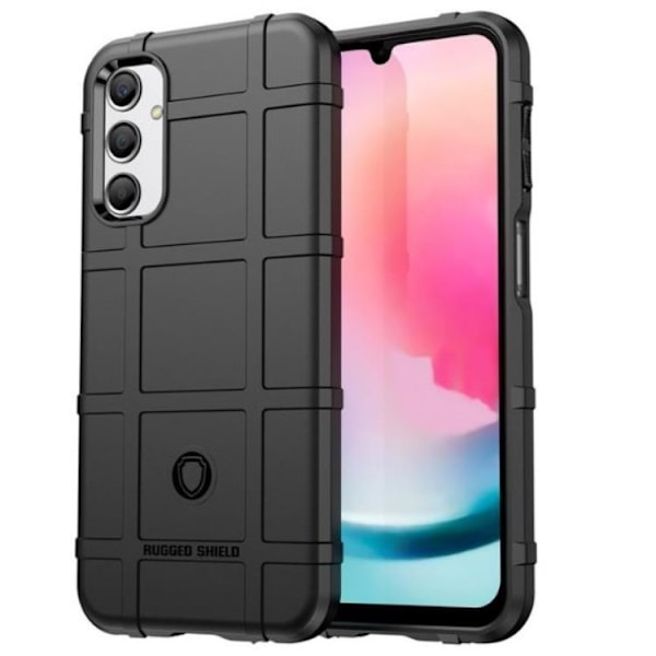 Galaxy A24 4G Mobilskal Rugged Square Grid - Svart Svart