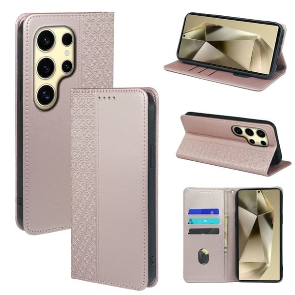 ABEEL Samsung Galaxy S26 Ultra Plånboksfodral Konstläder - Roséguld