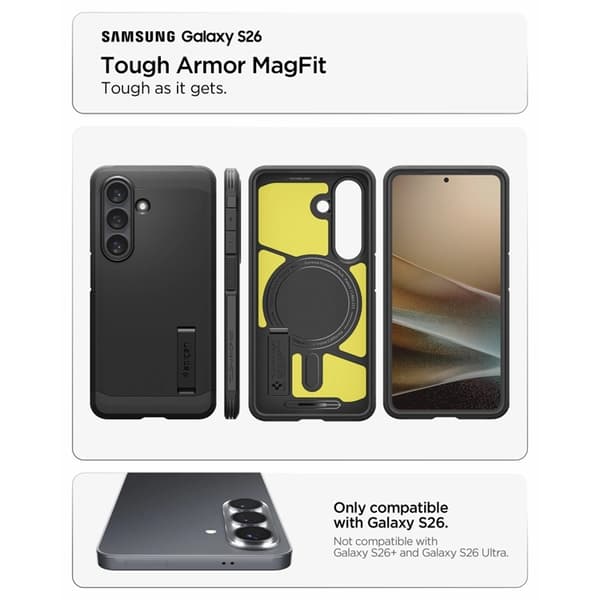 Spigen Mobilskal För Galaxy S26 Plus MagSafe Tough Armor - Svart Svart