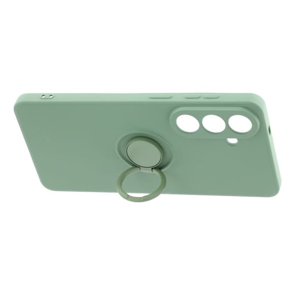 Mobilskal för Samsung Galaxy S26 Plus Silikon med Ring Kickstand - Grön