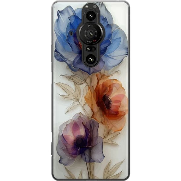 Mobilcover til Sony Xperia Pro-I med Silke Blomster