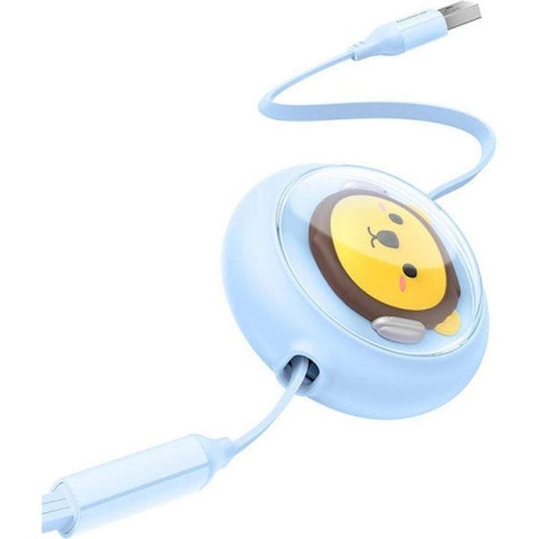 Baseus 3in1 USB-A till USB-C, Lightning, microUSB kabel 1.1m - Blå