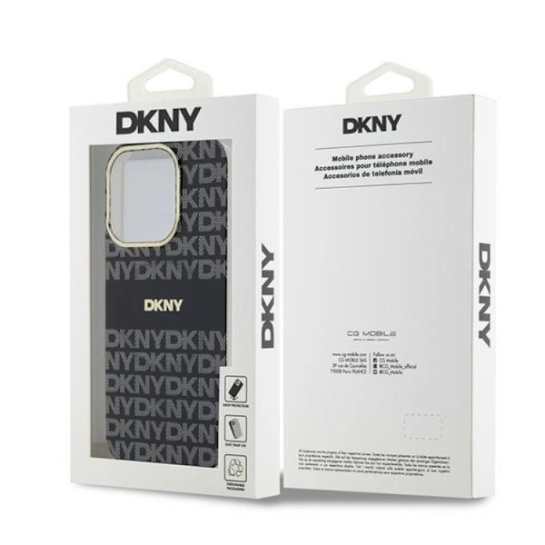 DKNY iPhone 13 Pro/13 Mobilskal Magsafe IML Mono & Stripe - Svart Svart