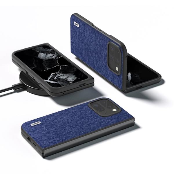 ABEEL Google Pixel 9 Pro Plånboksfodral Äkta Läder Blå