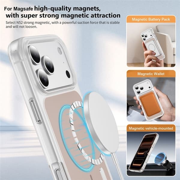 Mobilskal till iPhone 17 Pro Max MagSafe Skin Touch TPU PC - Guld Guld