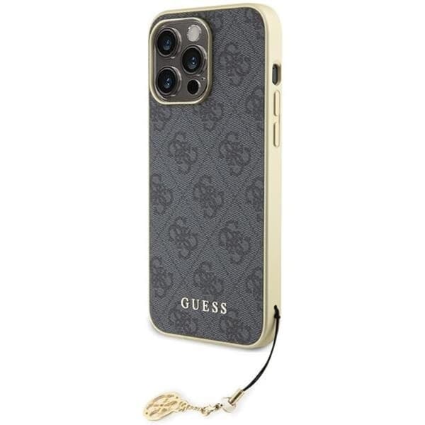 Guess iPhone 15 Pro Max -puhelinkuori 4G Charms -kokoelma - Harmaa Grå