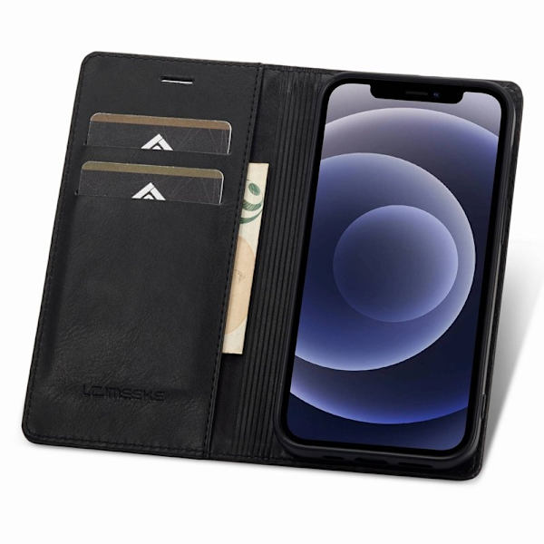 LC.IMEEKE iPhone 11 Plånboksfodral Konstläder - Svart