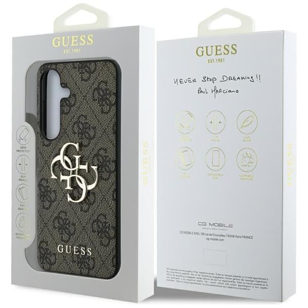 Guess Telefontaske til Galaxy S25 Big 4G Logo Classic - Brun Brun
