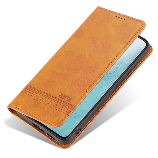 AZNS Samsung Galaxy S24+ Plånboksfodral Konstläder - Scratch-resistant - Brun