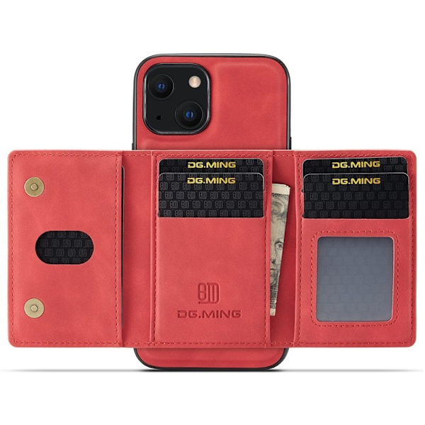 DG.MING M2 Series iPhone 14 Plus Skal Röd med Kickstand