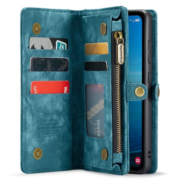 CASEME 008 Plånboksfodral för Samsung Galaxy A35 5G Konstläder - Blå