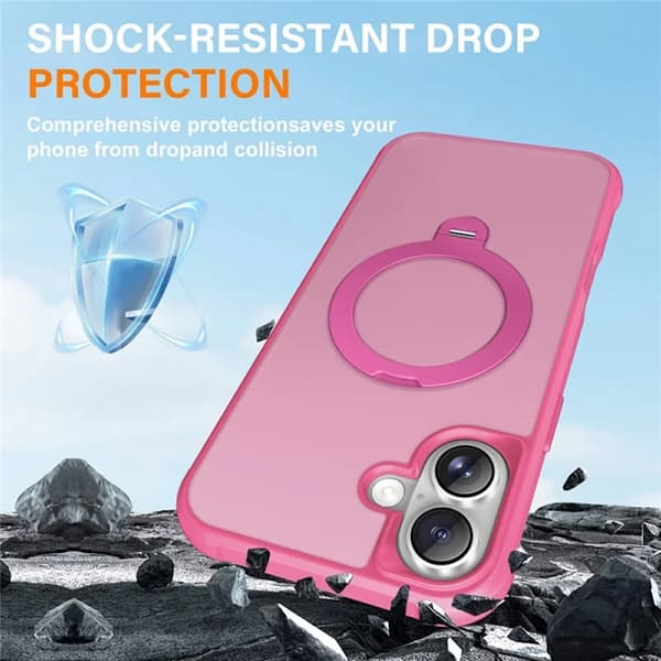 Mobilskal till iPhone 17 MagSafe Kickstand TPU + PC - Rosa Rosa