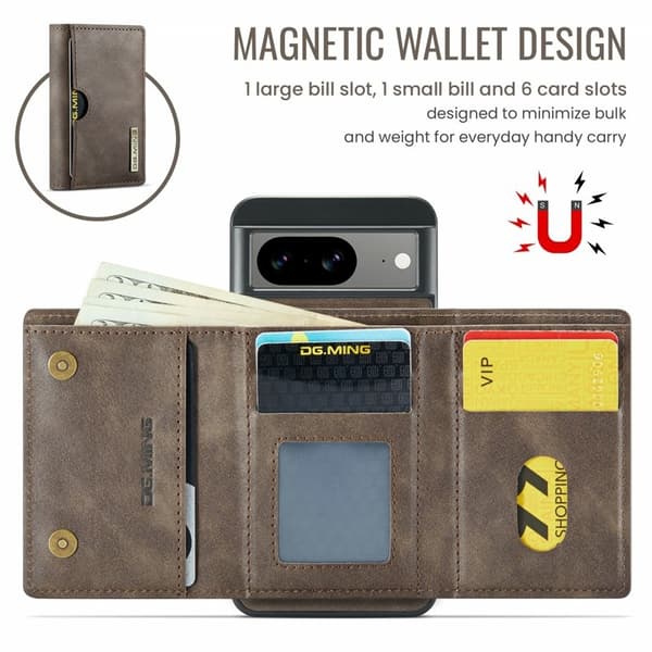 DG.MING M6 Series Mobilskal till Google Pixel 8 Magnetiskt Brun
